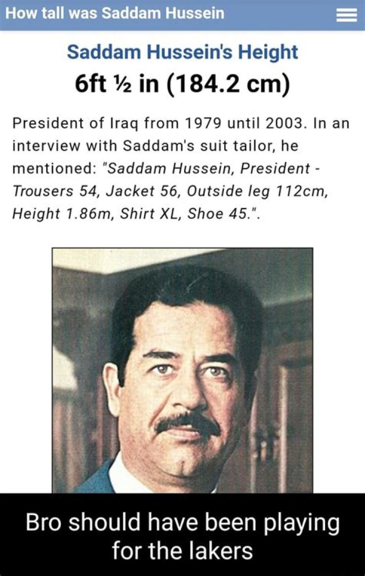Exploring The Enigma Of Saddam Hussein's Height