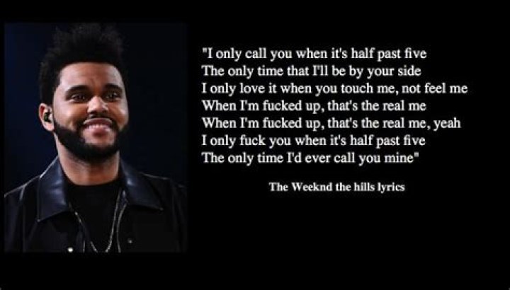 The hills lyrics- The Weeknd |