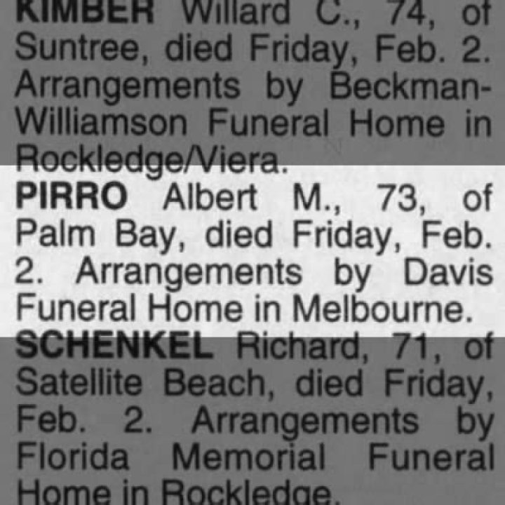 Uncover The Life And Legacy Of Albert Pirro: An Obituary Unveiled